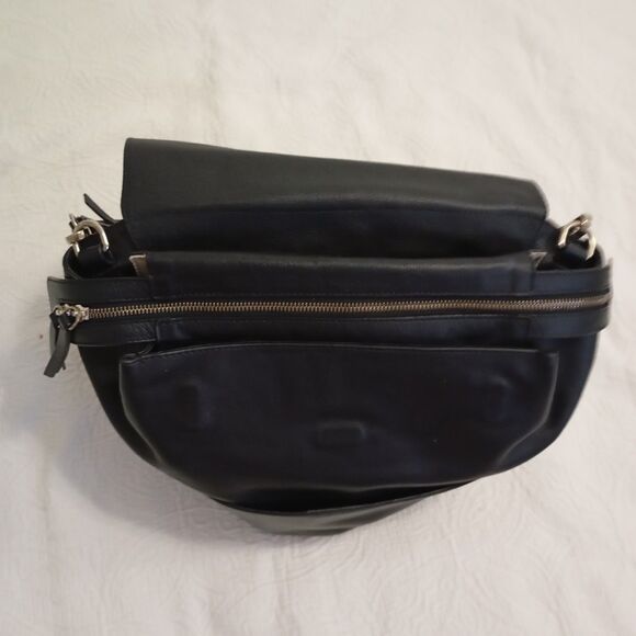 Mina Baie Kinney Vegan Leather Diaper Bag Black Backpack - Picture 9 of 10